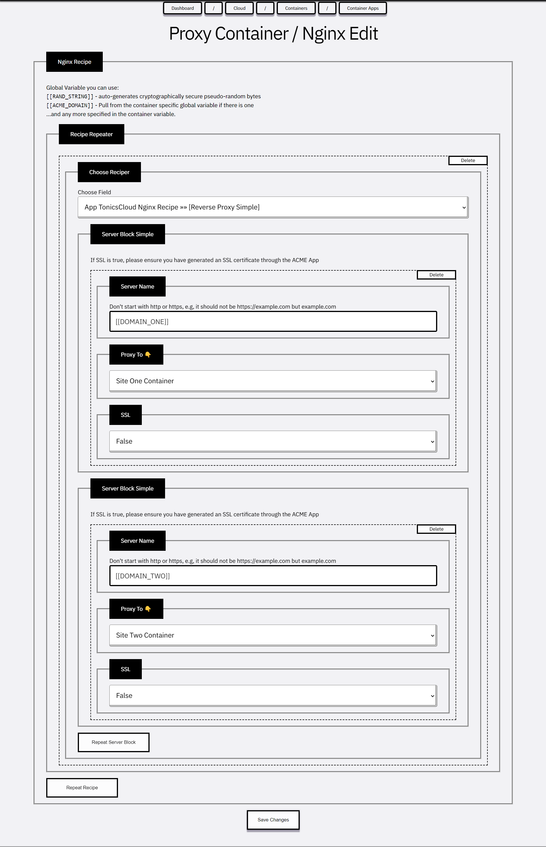 Proxy Container Nginx EDIT